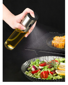Bouteille d'huile d'olive Portable en acier inoxydable 304 pour l'extérieur, vaporisateur en verre de cuisine de 100ml - Product Image 2