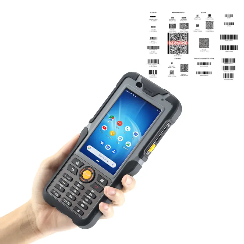 OEM/ODM S50R 4,5 "PDA de mano resistente Android 13,0 T9 teclado máquina expendedora de boletos escáner de código de barras PDAs 32GB ROM 5000mAh