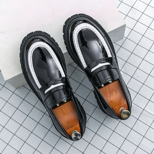 Order Online Black Dress Shoes White Soles Unisex Design & Breathable |  Alibaba.com