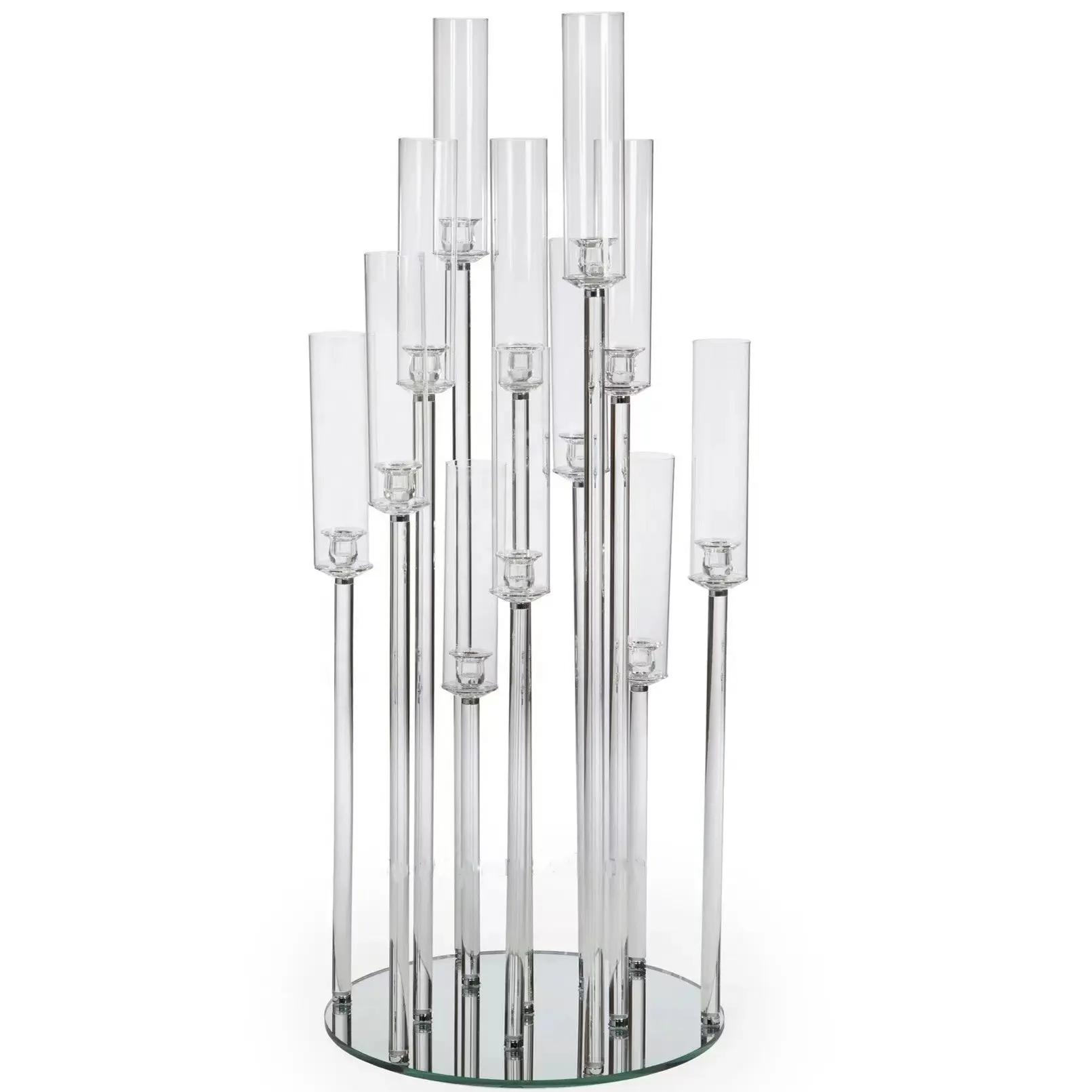 Kristall Cluster Kerzenhalter 3-Arm 5-Arm 7-Arm 9-Arm Kristall Kandelaber für Hochzeits feier Tisch dekoration