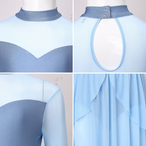 6-16 Kids Girls Competition Ballroom <b>Dance</b> <b>Dress</b> Lyrical <b>Dance</b> <b>Dress</b> Dancewear Built-In Briefs Performances Classes Recitals - Product Image 3