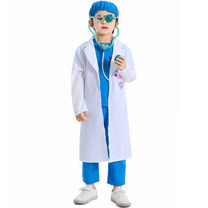 Nouveau Costume de <span class=keywords><strong>docteur</strong></span> pour enfants enfants vert bleu rose couleur robe chirurgicale Costume de jeu de rôle avec <span class=keywords><strong>accessoires</strong></span> - Product Image 5