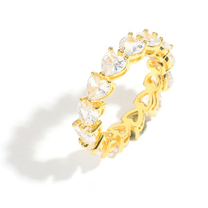 Anillo de Zirconia con Forma de Corazón, Estilo Hip-Hop, Personalizado para Hombre y Mujer - Product Image 5