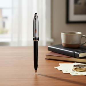 0.5 mm Brass Ballpoint Pen Eco-Friendly Click Pen with Chrome/Black <b>Metal</b> <b>Roller</b> for Writing & Gifts - Product Image 3