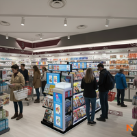 Écran d'affichage LCD étiré avec animation pour publicité numérique dans les centres commerciaux et les métros