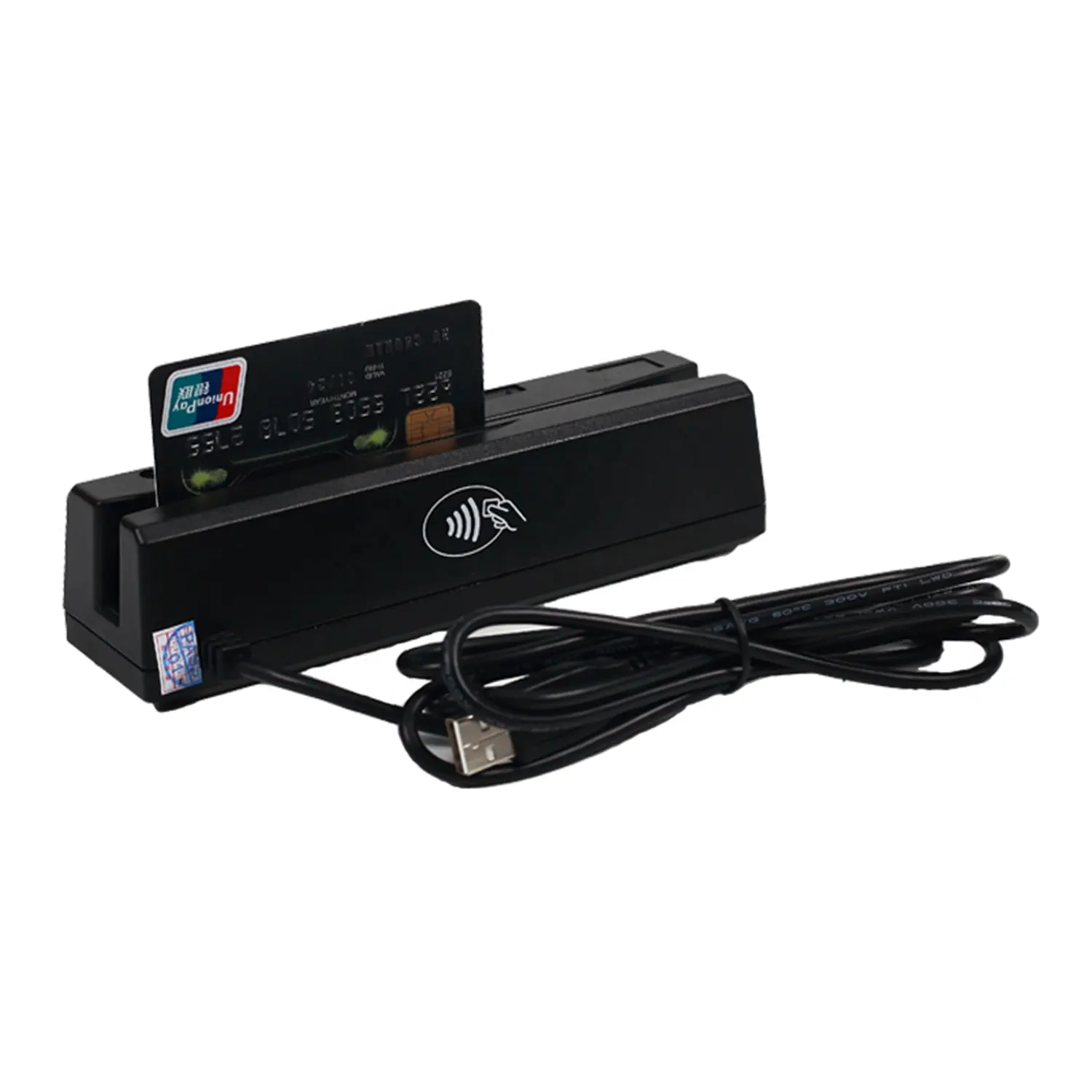 الشريط المغناطيسي + RFID + جيم + بطاقة PSAM كومبو USB 4 في 1 الذكية قارئ بطاقات HCC110