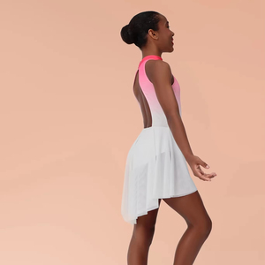 Vestido de baile de gasa Ombre Rosa Rae, ropa de actuación de salón de baile contemporáneo lírico para niños, disfraz estampado de <span class=keywords><strong>Boutique</strong></span> de escenario - Product Image 2