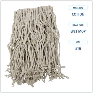 Boardwalk BWKCM02016S 4-Ply #16 White Cotton Band <b>Mop</b> Head Cut-End Design 12/ Carton - Product Image 3