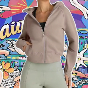 Sudadera con capucha transpirable para mujer, estilo urbano, con cremallera, 100% algodón, tejido ecológico, antiarrugas, informal, cómoda, estilo Y2K - Product Image 3