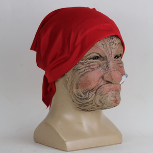 Masque de grand-mère fumeuse en latex, masques réalistes, accessoires de déguisement pour Halloween, cadeau amusant, fournitures farfelues - Product Image 5