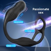 Doppelring Ferngesteuertes Vibrierendes Sperma-Prostata-Spielzeug Herren Gay Analplug Hintereinsatz-Chrysanthemen-Stimulation Sexspielzeug