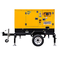 Anhänger-Stromerzeuger Geräuscharm 15kVA 20kVA 30kVA 50kVA Diesel-Generator Mobil Tragbares Aggregat Bürstenlos Leise für Afrika