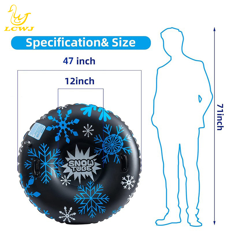 Tube à neige flocon de neige noir