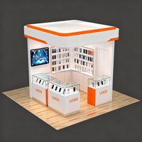 Fabricant de kiosques pour magasins de téléphonie mobile, vitrine en verre avec éclairage LED pour centres commerciaux, kiosque de réparation de téléphones