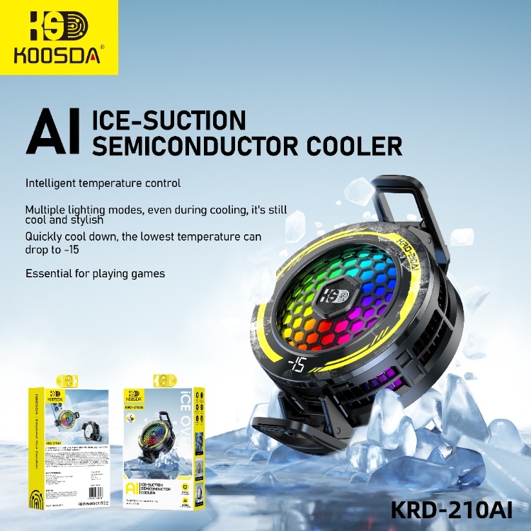Easy Install <strong>Smart</strong> <strong>Cooling</strong> Magnetic Clip Fast <strong>Cooling</strong> KRD-210AI Intelligent <strong>Cooling</strong> and Heat Dissipation Device Phone Radiator