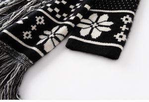 Autunno inverno garanzia di qualità <span class=keywords><strong>Oversize</strong></span> sciolto nuovo Design donna classico <span class=keywords><strong>nero</strong></span> bianco geometrico <span class=keywords><strong>Cardigan</strong></span> Jacquard - Product Image 4