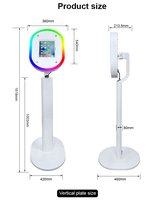 Cabina de Fotos Portátil para iPad, Compatible con iPad de 10.2/10.5/10.9/11/12.9/13 Pulgadas, Admite Rotación de 180 Grados y Plantillas de Fotos Personalizadas