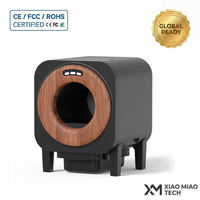 Bac à litière pour chat avec grain de bois, nouveau design, durable, 90L, extra large, facile à installer, auto-nettoyant, triple élimination des odeurs