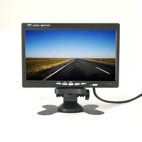 Monitor tampilan belakang mobil, 1024X600 layar TFT lcd warna 7 inci dengan braket Input Video 2AV untuk truk bus