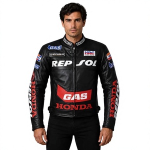เสื้อแจ็คเก็ตหนังวัวแท้พิมพ์ลาย Zonda สำหรับขี่มอเตอร์ไซค์/เสื้อแจ็คเก็ตสำหรับทุกเพศ พร้อมอุปกรณ์ป้องกัน CE ระดับ 2 แบบ Hump - Product Image 1