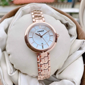 Montre à quartz pour femme <span class=keywords><strong>Tissot</strong></span>, petite et élégante, en acier inoxydable, avec aiguilles lumineuses, cadran or rose de 30 mm, étanche - Product Image 2