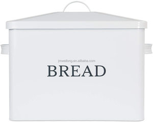 Boîte à pain en métal de grande taille, boîte de rangement de bac à pain de cuisine avec couvercle de comptoir et poignée porte-pain - Product Image 6