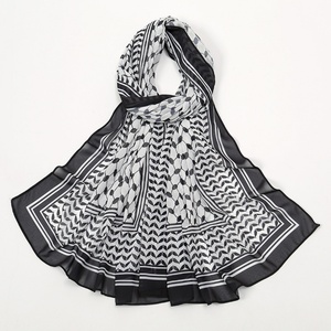 Hiyab de Moda con Estampado Kuffiyeh, Chifón Estampado, para Mujeres Musulmanas, Palestina, Eid, Ramadán - Product Image 2