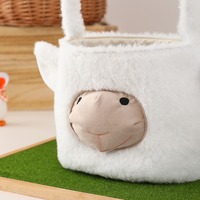 Cesta de Pascua de Felpa con Forma de Oveja - Adorable Cesta de Pascua con Cordero para Niños, Esencial para la Caza de Huevos de Pascua, Cesta de Pascua de Oveja para Celebraciones