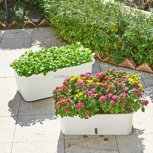 Profonde Intérieur Extérieur Maison Jardin Balcon Légumes Fleur Plantation Blanc PP En Plastique Eau <span class=keywords><strong>Terre</strong></span> Boîte Pour Plante - Product Image 6