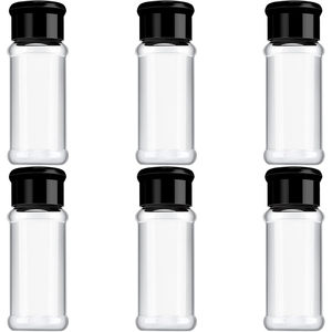 Molino de Sal de Plástico Popular de 80 ml, Botellas de Plástico para Molinillo de Sal y Pimienta de Viaje de 100 ml, Molinillo de Plástico Negro - Product Image 1
