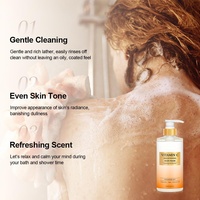 Gel douche éclaircissant à l'acide salicylique pour peaux ternes et irrégulières, gel douche éclaircissant à la vitamine C, savon de douche quotidien