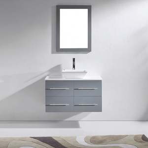 Muebles de Baño Modernos de Diseño de Lujo con Espejo y Gabinetes de Baño Modernos en Oferta, Mueble de Baño para Hotel - Product Image 3