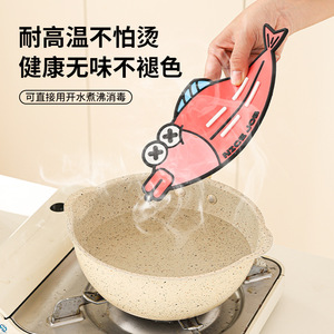 Cartoon Silicone Heat Insulating Mat For Kitchen Countertop Pot Lid <b>Rack</b> Non Slip <b>Dish</b> <b>Draining</b> Pad - Product Image 4