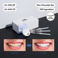 Kit de Blanchiment Dentaire LED Personnalisable avec Logo, Gel de Blanchiment des Dents 0,1-35% HP/0,1-44% CP/Sans Peroxyde/PAP, Seringue et Batterie Incluses