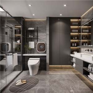 Conjunto de Lavabo y Mueble para Baño de Hotel, Mueble de Pared para Baño - Product Image 4