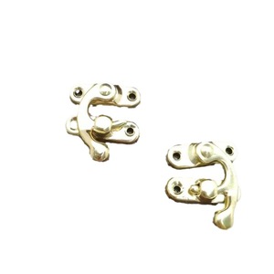 Cierre de cuerno con hebilla, color oro claro, 27x32mm, de hierro, para caja de regalo, caja de mooncakes - Product Image 5