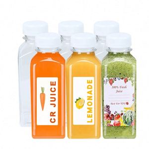 Plastic Drinking 10 oz juicer pet Water Bpa Free Juice Bottle custom plastic bottle with cap