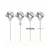 Thermocouple blindé de type K, boîtier de jonction haute température, transmetteur de température PT100, connexion filetée, acier inoxydable