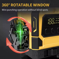 Niveau laser rotatif industriel de précision 16 lignes, vert 532 nm, pour mesure DIY et construction 4D, avec garantie 1 an