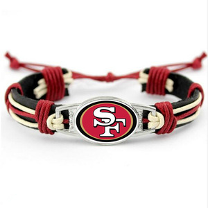 Pulsera de equipo de fútbol americano Hombres Mujeres Unisex Fútbol Béisbol Pulsera deportiva ajustable - Product Image 1