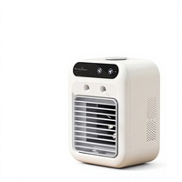 Enfriador Evaporativo Transfronterizo USB con Batería Integrada, Mini Ventilador Eléctrico de Escritorio Silencioso con Nebulización, Ventilador de Enfriamiento Portátil