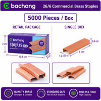 Agrafes en laiton Bachang 26/6 en gros – OEM/ODM disponibles, emballage personnalisé, approvisionnement en vrac pour détaillants et propriétaires de marques