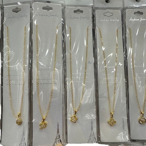 Color dorado solo Yiwu venta al por mayor de fábrica, joyería barata en stock, collares de moda para mujer, collar con colgante - Product Image 2