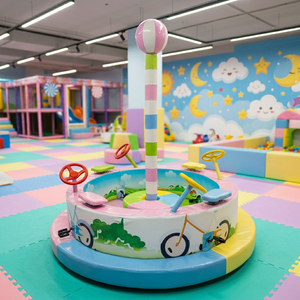 Tocadiscos mecánico de juego suave para bicicleta giratoria de Color personalizado para niños, parque infantil interior - Product Image 2