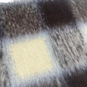 2025 Tweed Check <span class=keywords><strong>Woo</strong></span> Grifl Tissus 550 G/M Check Tweed Plaid Stretch Tartan Tweed Tissu brossé pour manteau - Product Image 5