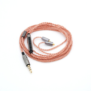 8 Strand Oxygen Free Copper Mmcx Headphone <b>Cable</b> With Mic Inline Controls 1.2m For Digital Devices - Product Image 2