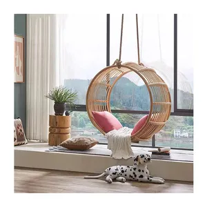 أرجوحة مصنوعة من الراتان الفاخر ، يمكن تعليقها في غرف النوم ، كرسي متأرجح على شكل بيضة ، للشرفة الترفيهية