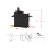 KST DS113MG V6.0 Moteur à courant continu sans noyau Micro Servo numérique Engrenage en acier trempé 3.5kg 0.09sec Pièces d'avion RC électrique