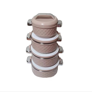 Elegante Juego de 4 Recipientes Térmicos para Alimentos de 2.3L, 4.5L, 6.5L y 8L, <span class=keywords><strong>con</strong></span> Diseño de Diamantes, Interior de Acero Inoxidable, para Servir en Fiestas - Product Image 2