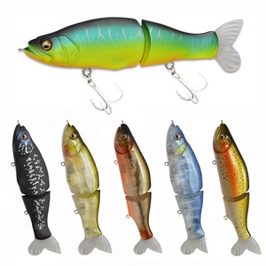 Meilleurs leurres de pêche 135 mm 28 g, leurres articulés Minnow Wobblers, corps en ABS avec queue souple, leurres souples <span class=keywords><strong>pour</strong></span> <span class=keywords><strong>brochet</strong></span> et black-bass - Product Image 1